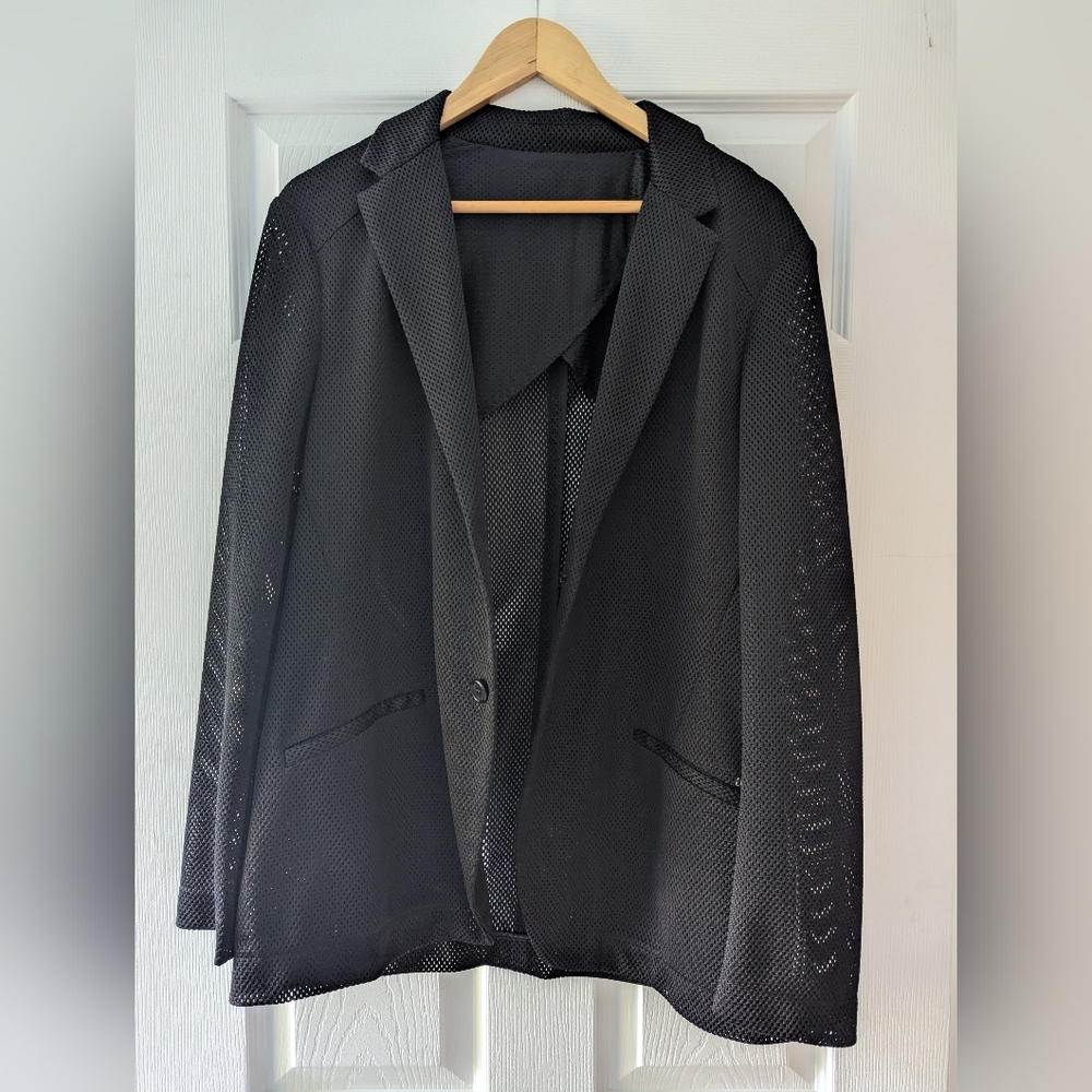 Bikkembergs Black Mesh Blazer